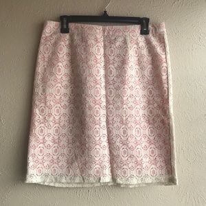 Lace Overlay Pencil Skirt